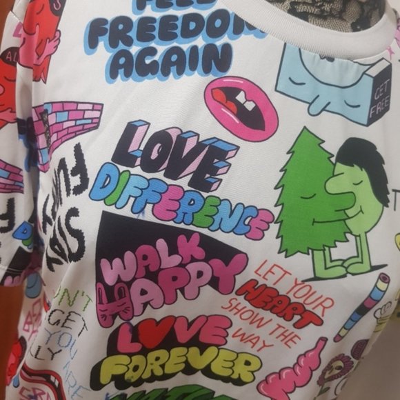 Jeremyville Shirt Mens Medium White Forever 21 T-S Pop Art Limited Edition - Picture 5 of 8